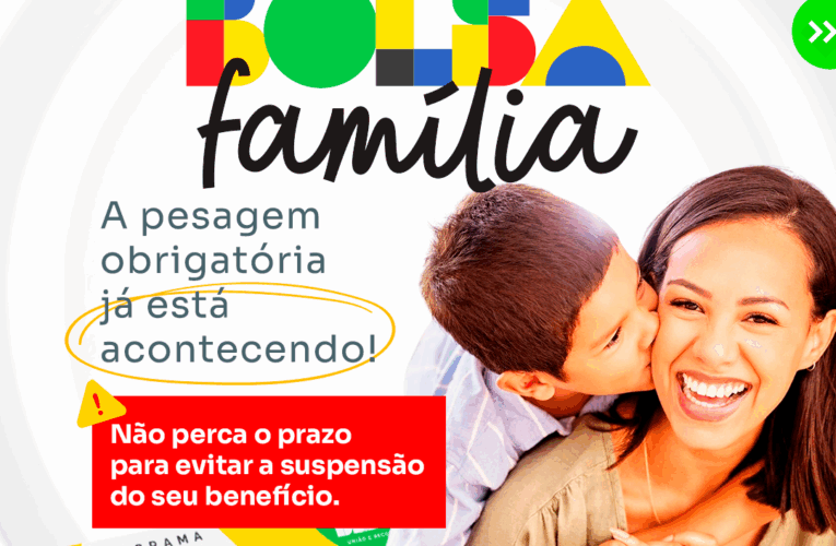 Prazo para pesagem do Bolsa Família segue até 30 de junho em Morrinhos
