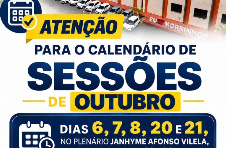 Sessões mês de Outubro